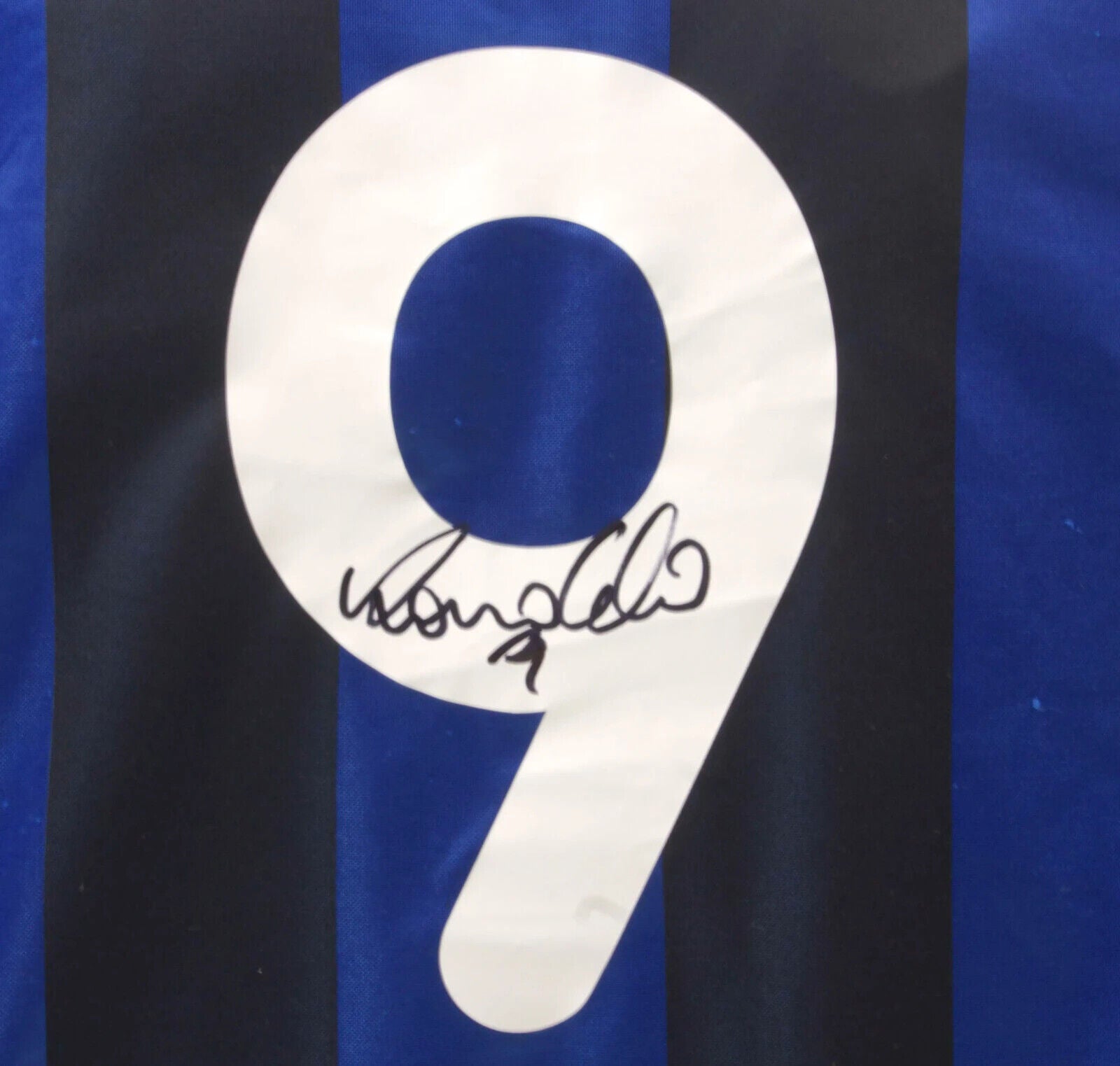 Ronaldo Nazario Signed Inter Milan Home Soccer Jersey #9 with Beckett COA